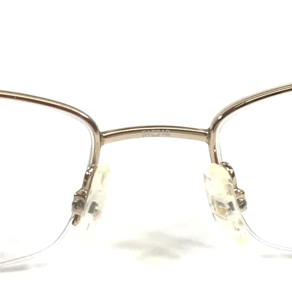 Marchon NYC Eyeglasses Frames M166 209 Brown Gold Rectangle Half Rim 51-18-135